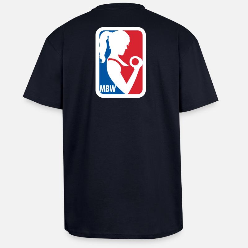 MBW Silhouette Balllogo - Oversized Heavyweight Unisex T-Shirt - French Navy