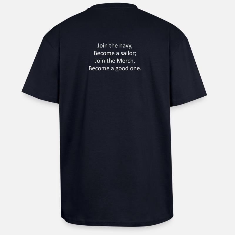 Merchant Navy Tee - Oversized Heavyweight Unisex T-Shirt - French Navy