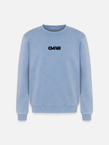 Omar Name Arabic First Name Gift - Relaxed Unisex Premium Acid Washed Sweatshirt - acid washed blue