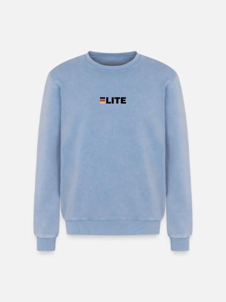 Deutschland Elite - Relaxed Unisex Premium Acid-Washed Sweatshirt - Blau Acid Wash