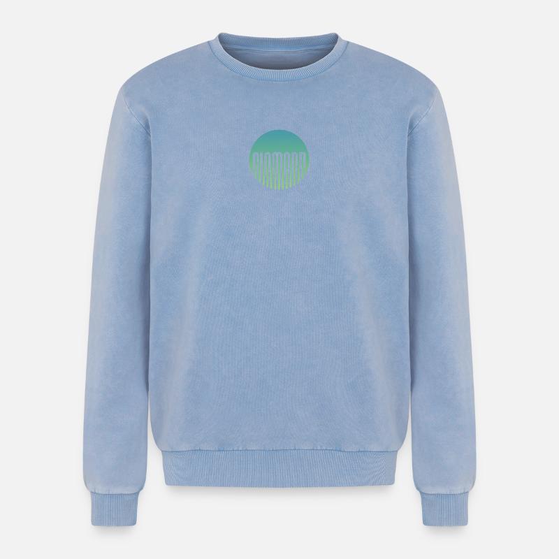 NEIN... WACH oder NICHT - Relaxed Unisex Premium Acid-Washed Sweatshirt - Blau Acid Wash