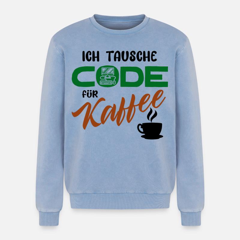 Programmer Software Developer Code - Relaxed Unisex Premium Acid Washed Sweatshirt - acid washed blue