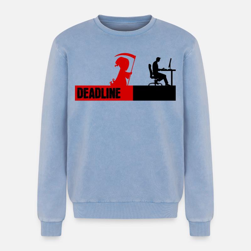 Bugfixing Skripting Dev Computerfreak Developer - Relaxed Unisex Premium Acid-Washed Sweatshirt - Blau Acid Wash
