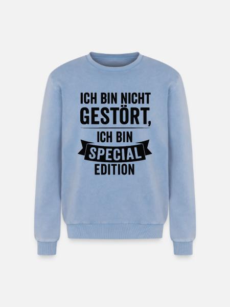 I'm Special Edition - Relaxed Unisex Premium Acid Washed Sweatshirt - acid washed blue