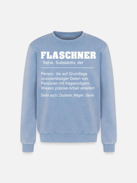 Flaschner lustige Definition - Relaxed Unisex Premium Acid-Washed Sweatshirt - Blau Acid Wash