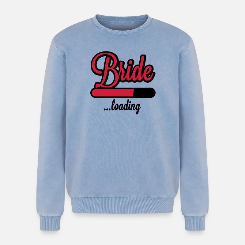 Bride loading - Relaxed Unisex Premium Acid-Washed Sweatshirt - Blau Acid Wash