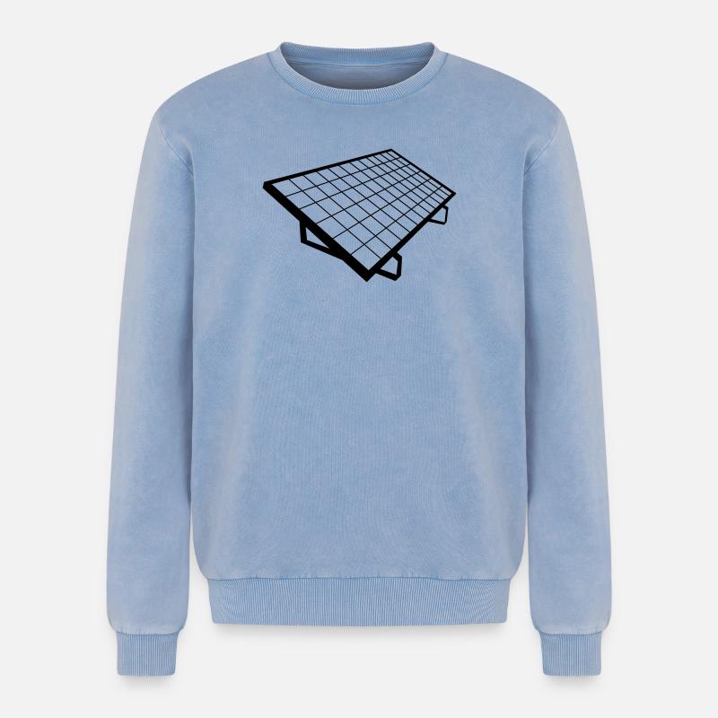solar panel Solar System - Relaxed Unisex Premium Acid Washed Sweatshirt - acid washed blue