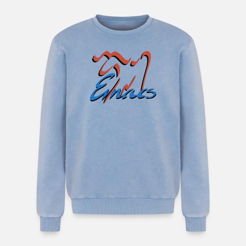 Emacs Programmierung Linux - Relaxed Unisex Premium Acid-Washed Sweatshirt - Blau Acid Wash
