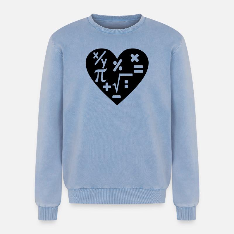 Math arithmetic - Relaxed Unisex Premium Acid Washed Sweatshirt - acid washed blue
