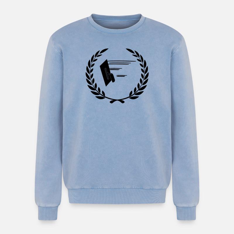 Plastering tools for plasterer - Relaxed Unisex Premium Acid Washed Sweatshirt - acid washed blue