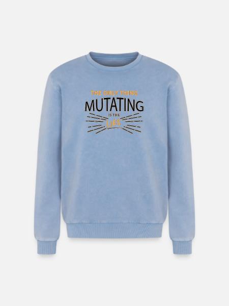 Spruch - Relaxed Unisex Premium Acid-Washed Sweatshirt - Blau Acid Wash