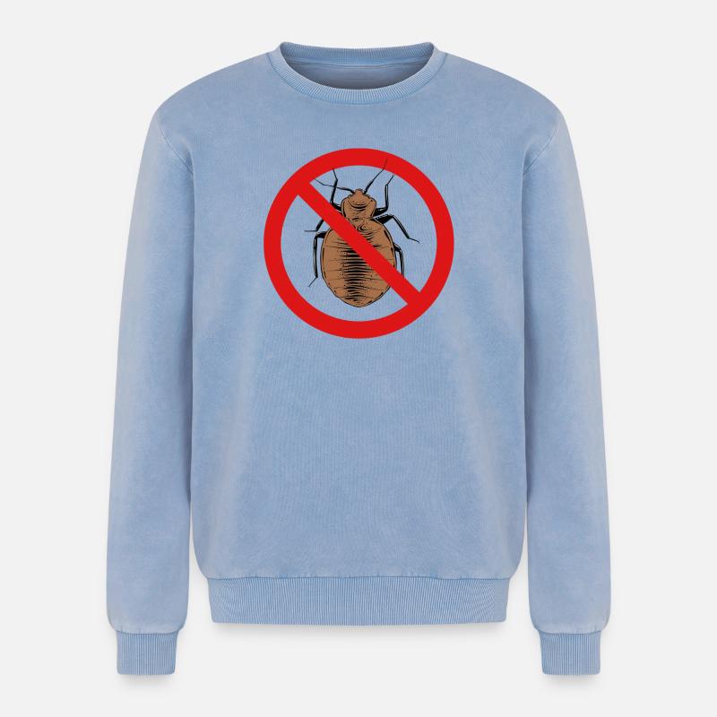 bed bug, bed bug - Relaxed Unisex Premium Acid Washed Sweatshirt - acid washed blue