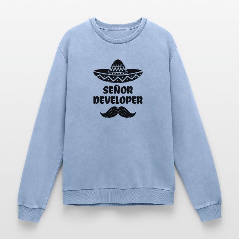Developer Statement Scripting Dev Computergeek Relaxed Unisex Premium Acid Washed Sweatshirt