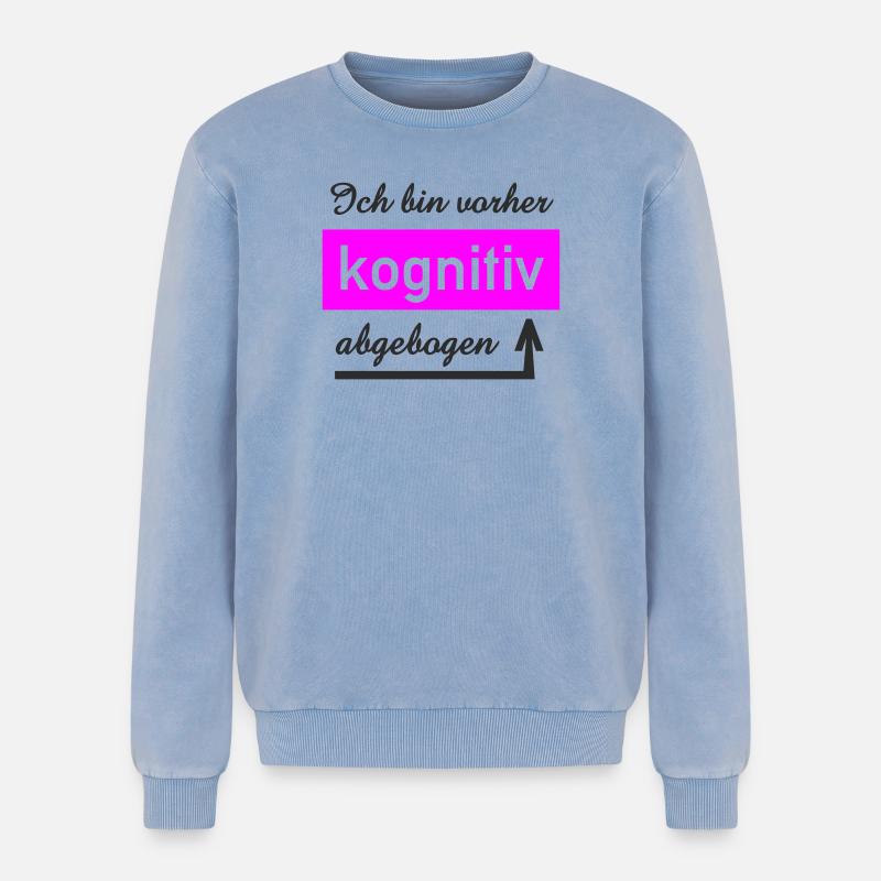 Cognitive Thinker Personalized Design - Relaxed Unisex Premium Acid Washed Sweatshirt - acid washed blue