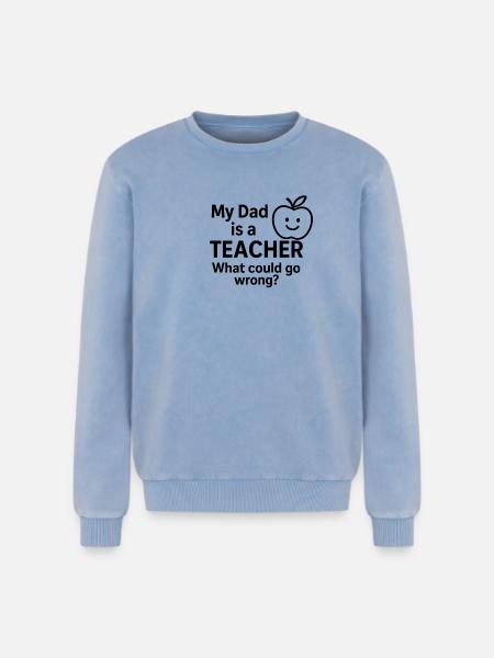 Diction joyeuse - Sweatshirt unisexe Premium acid-wash en coton - bleu délavé acide