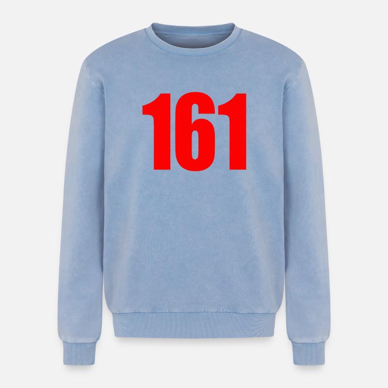 161 – Déclaration du Code Antifa - Sweatshirt unisexe Premium acid-wash en coton - bleu délavé acide