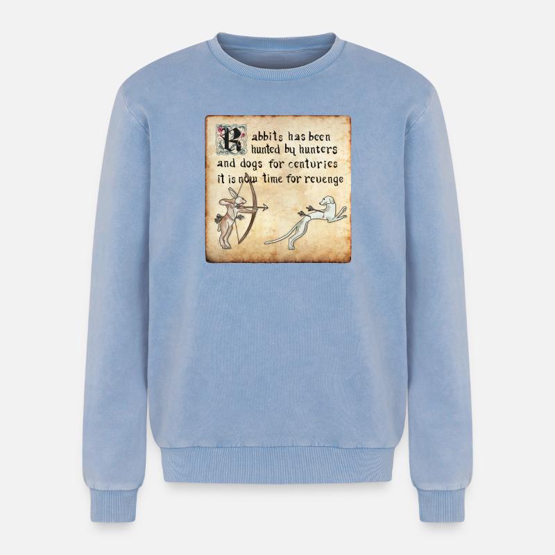Execution - Relaxed Unisex Premium Acid Washed Sweatshirt - acid washed blue