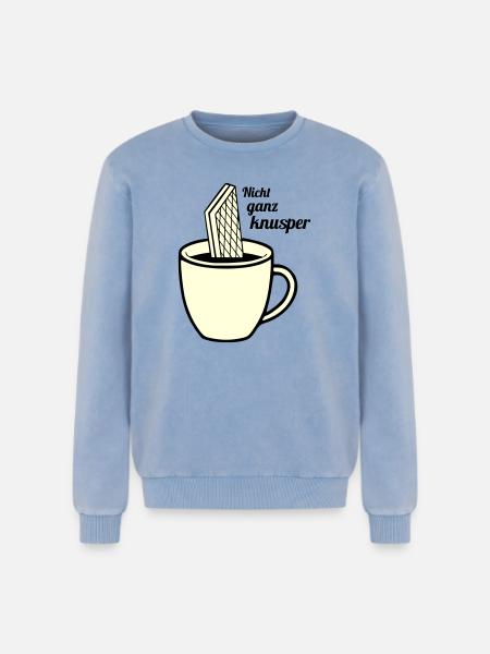 Not quite crunchy - Relaxed Unisex Premium Acid Washed Sweatshirt - acid washed blue