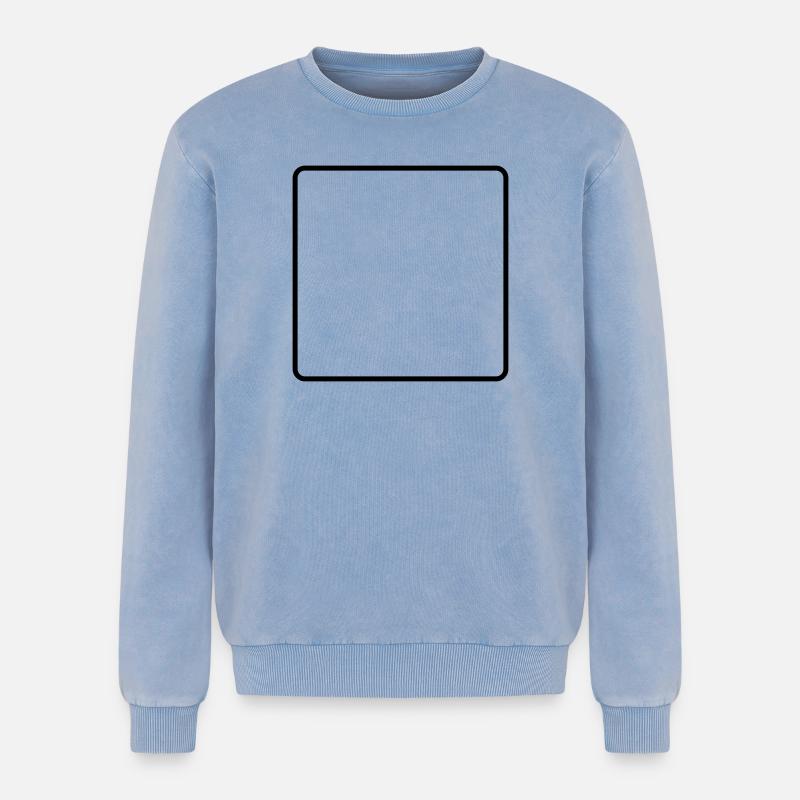 Frame Empty - Relaxed Unisex Premium Acid Washed Sweatshirt - acid washed blue