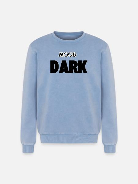 Mood: Dark - Relaxed Unisex Premium Acid Washed Sweatshirt - acid washed blue