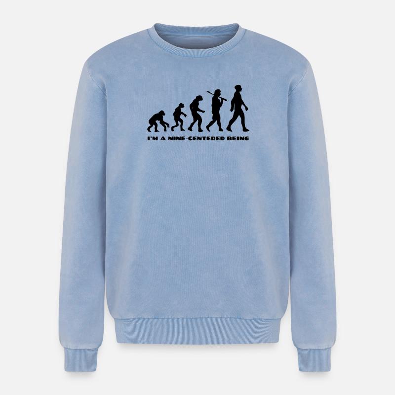 Evolution - Relaxed Unisex Premium Acid Washed Sweatshirt - acid washed blue