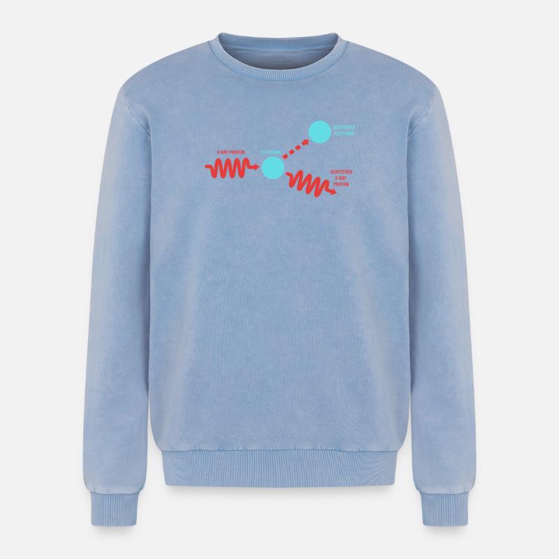 Quantum Physics Quantum Mechanics Quantum Leap - Relaxed Unisex Premium Acid Washed Sweatshirt - acid washed blue