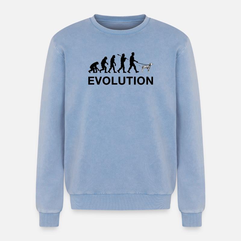 Evolution - Relaxed Unisex Premium Acid Washed Sweatshirt - acid washed blue