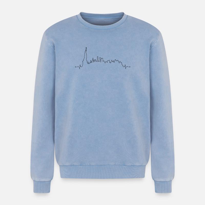 design_missing_request - Relaxed Unisex Premium Acid Washed Sweatshirt - acid washed blue