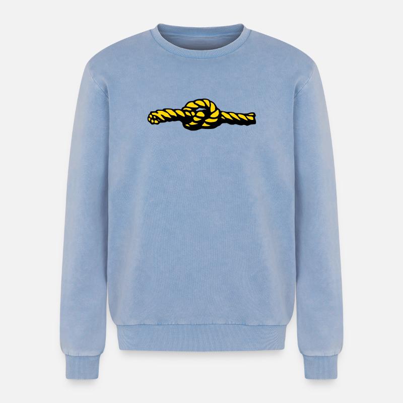 Node - Relaxed Unisex Premium Acid Washed Sweatshirt - acid washed blue