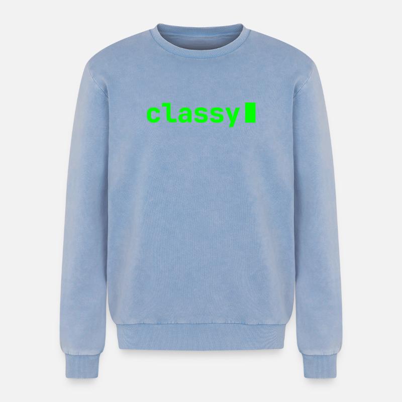 classy | Developer mood - Relaxed Unisex Premium Acid Washed Sweatshirt - acid washed blue