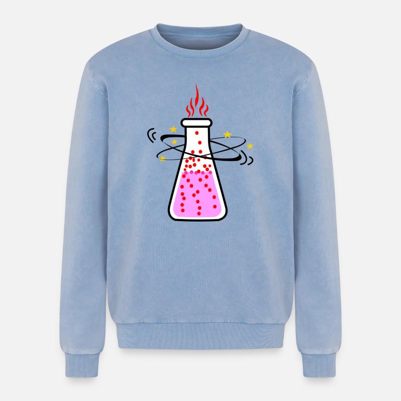 Gift oder Zaubertrank - Relaxed Unisex Premium Acid-Washed Sweatshirt - Blau Acid Wash