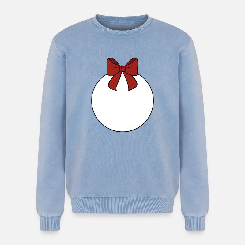 Weihnachtskugel - Relaxed Unisex Premium Acid-Washed Sweatshirt - Blau Acid Wash