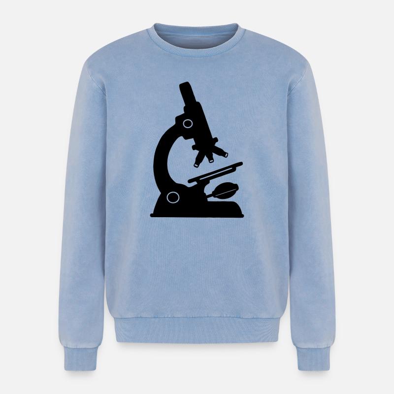 Laboratory microscope - Relaxed Unisex Premium Acid Washed Sweatshirt - acid washed blue