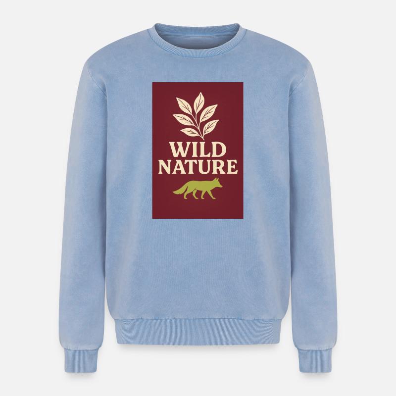 903E7BB2-E856-41AA-A23F-B3E2B4698455 - Sweatshirt unisexe Premium acid-wash en coton - bleu délavé acide