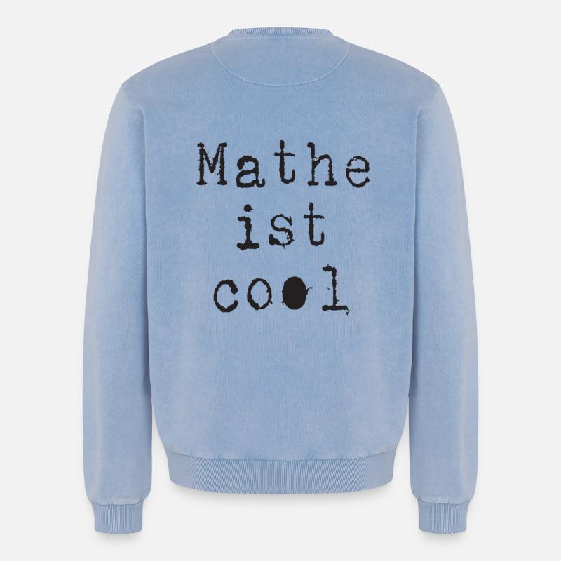 Math - Math is cool - Relaxed Unisex Premium Acid Washed Sweatshirt - acid washed blue