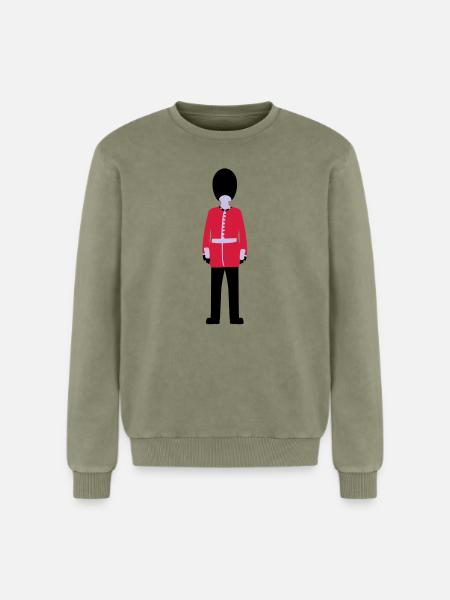 Queen's Guard - Relaxed Unisex Premium Acid Washed Sweatshirt - acid washed green