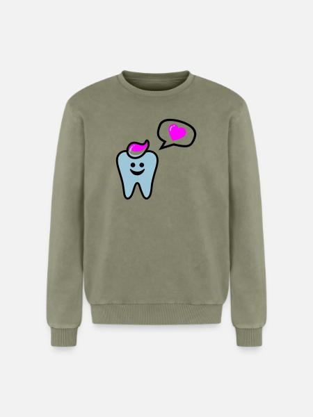 zahn punk zahnarzt dentist - Relaxed Unisex Premium Acid Washed Sweatshirt - acid washed green