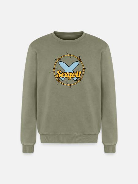 Sexgott | Dildo | Cock - Relaxed Unisex Premium Acid Washed Sweatshirt - acid washed green