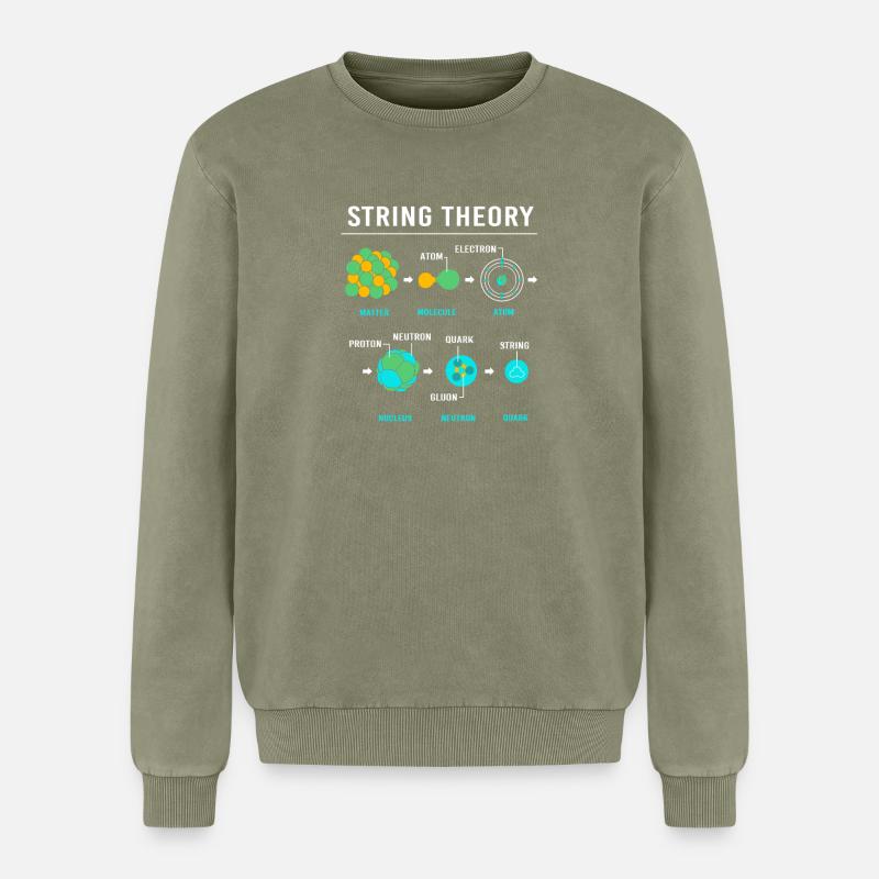 Quantum Physics Quantum Physics Quantum Leap - Relaxed Unisex Premium Acid Washed Sweatshirt - acid washed green