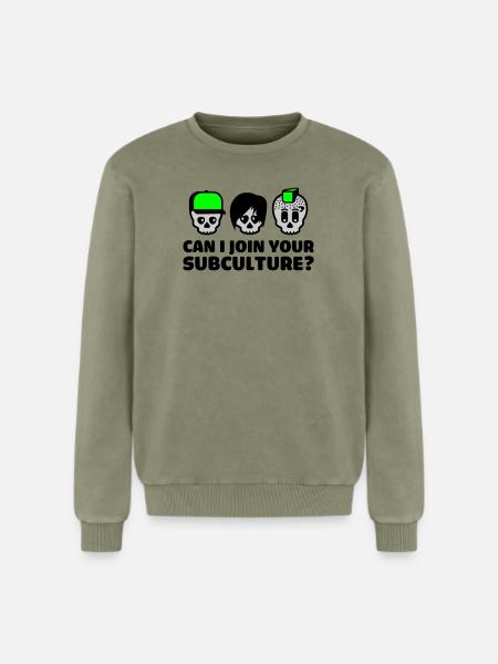 subculture - Relaxed Unisex Premium Acid Washed Sweatshirt - acid washed green
