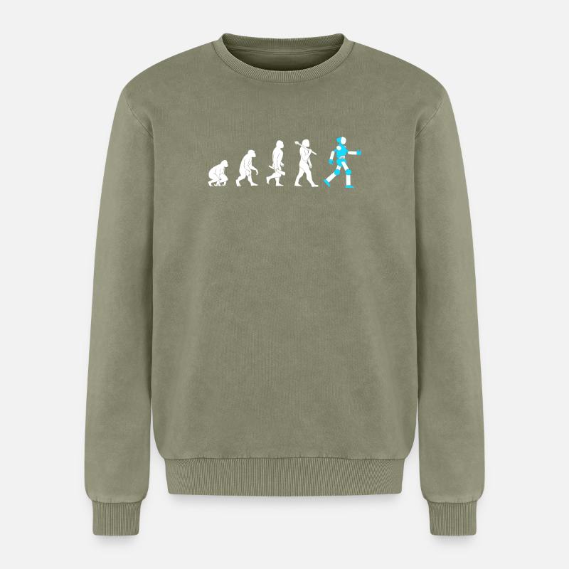 GPT Artificial Intelligence - Relaxed Unisex Premium Acid Washed Sweatshirt - acid washed green