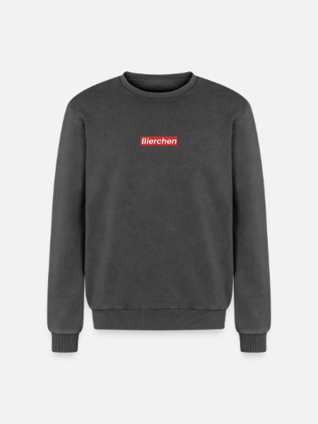 Beer Logo - Relaxed Unisex Premium Acid Washed Sweatshirt - acid washed black