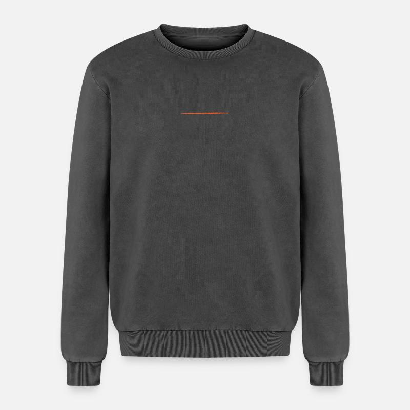 scribbled line | scribbled line - Relaxed Unisex Premium Acid Washed Sweatshirt - acid washed black