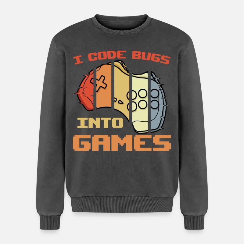 Game programmer joke - Relaxed Unisex Premium Acid Washed Sweatshirt - acid washed black