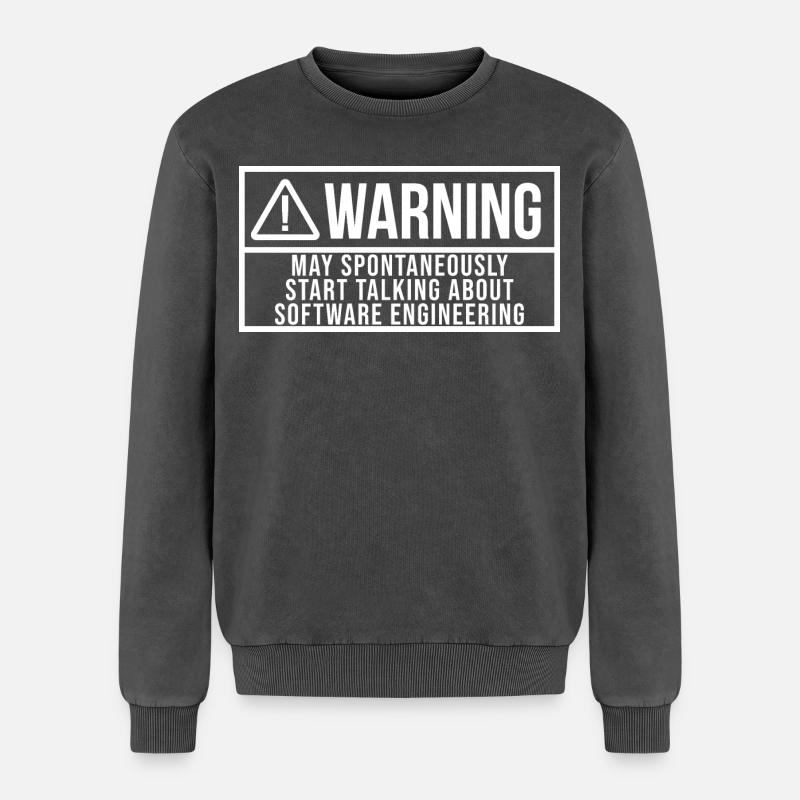 Software Engineer - Relaxed Unisex Premium Acid Washed Sweatshirt - acid washed black