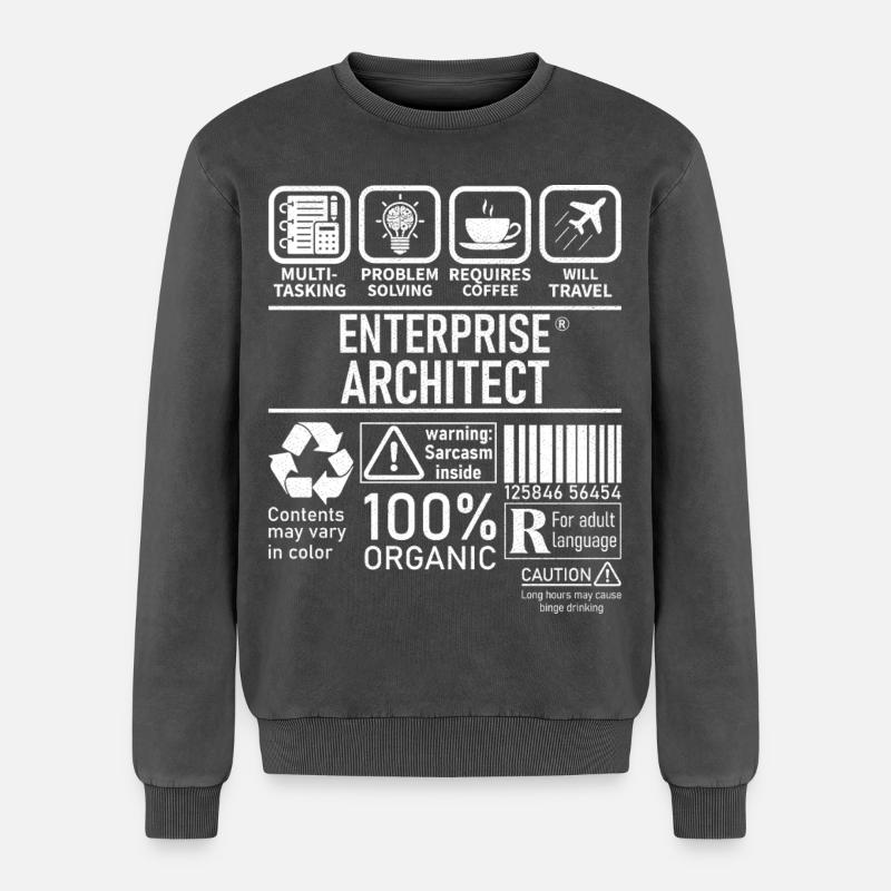 Enterprise Architect multi tasking problem solving - Relaxed Unisex Premium Acid Washed Sweatshirt - acid washed black