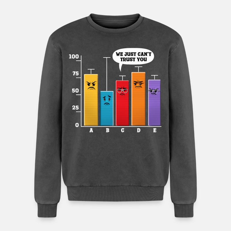 Data Science-Analyse - Relaxed Unisex Premium Acid-Washed Sweatshirt - Schwarz Acid Wash