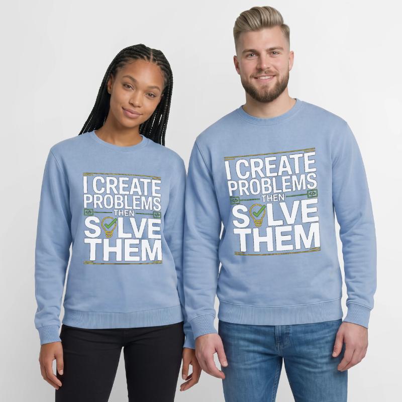 Game Developer I Create Problems Then Game Coder Relaxed Unisex Premium Acid-Washed Sweatshirt