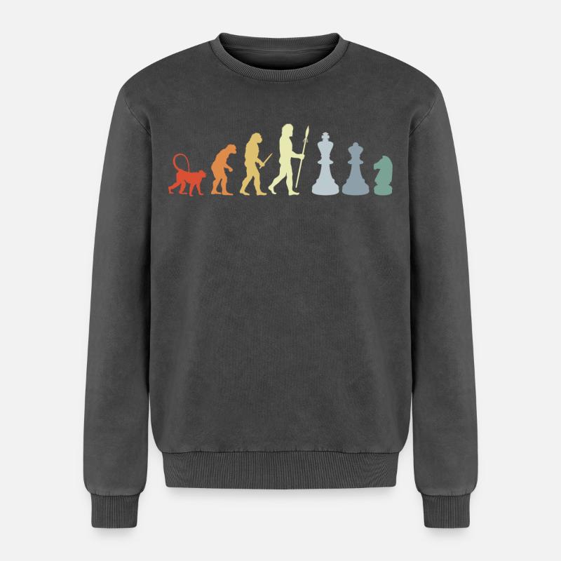 Chess Development - Relaxed Unisex Premium Acid Washed Sweatshirt - acid washed black