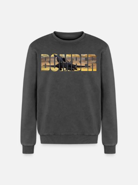 Bomber Tu-22 M3 - Relaxed Unisex Premium Acid Washed Sweatshirt - acid washed black